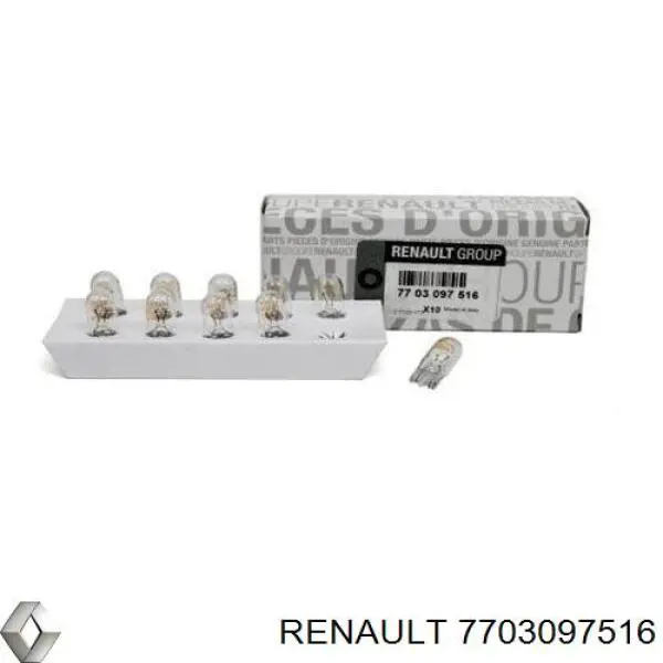 Лампочка плафона освещения салона/кабины Renault (RVI) 7703097516 цена, от 0.52 USD