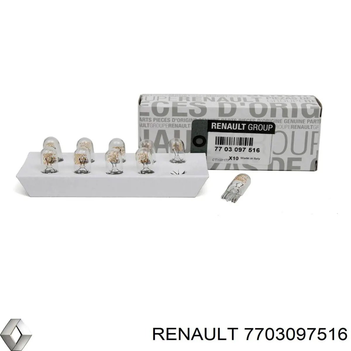 Лампочка освещения салона 7703097516 Renault (RVI)