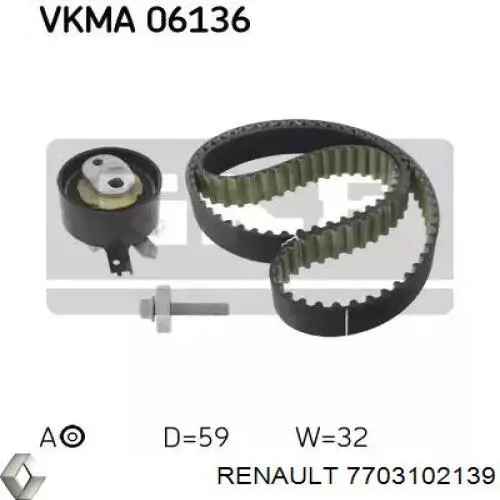 Болт шкива коленвала Renault (RVI) 7703102139 цена, от 8.14 USD
