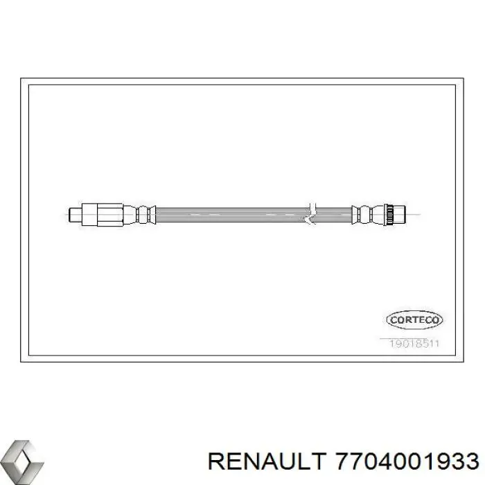 7704001933 Renault (RVI) шланг тормозной задний
