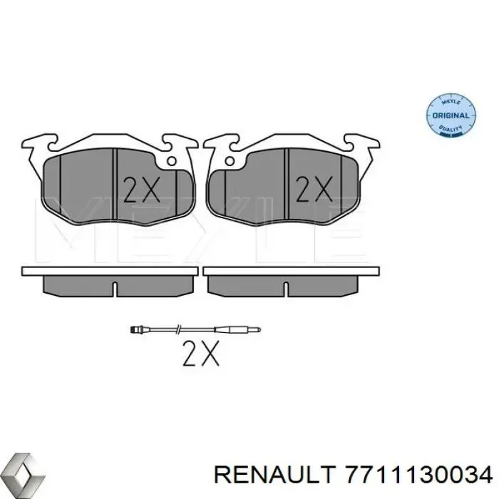 Колодки Renault (RVI) 7711130034 цена, от 13.92 USD