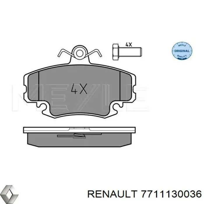 Колодки Renault (RVI) 7711130036 цена, от 14.85 USD