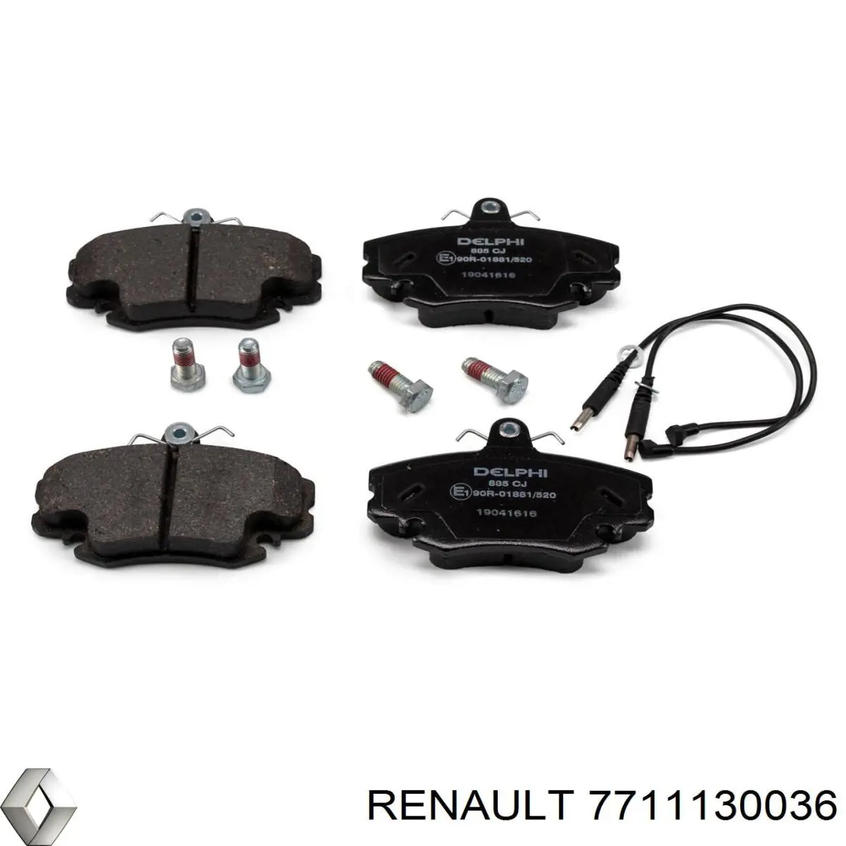 Передние тормозные колодки 7711130036 Renault (RVI)