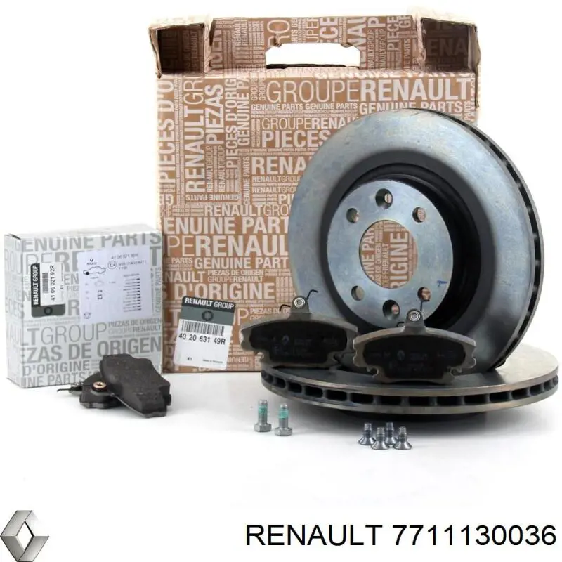 Передние тормозные колодки 7711130036 Renault (RVI)