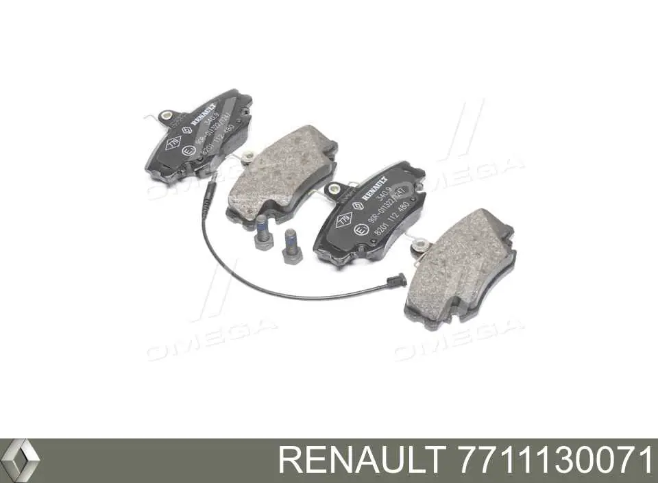 Колодки тормозные передние дисковые Renault (RVI) 7711130071