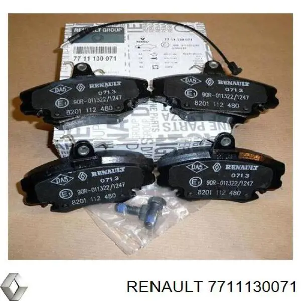 Передние тормозные колодки 7711130071 Renault (RVI)