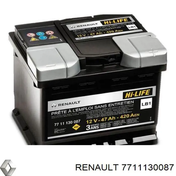 Аккумулятор Renault (RVI) 7711130087