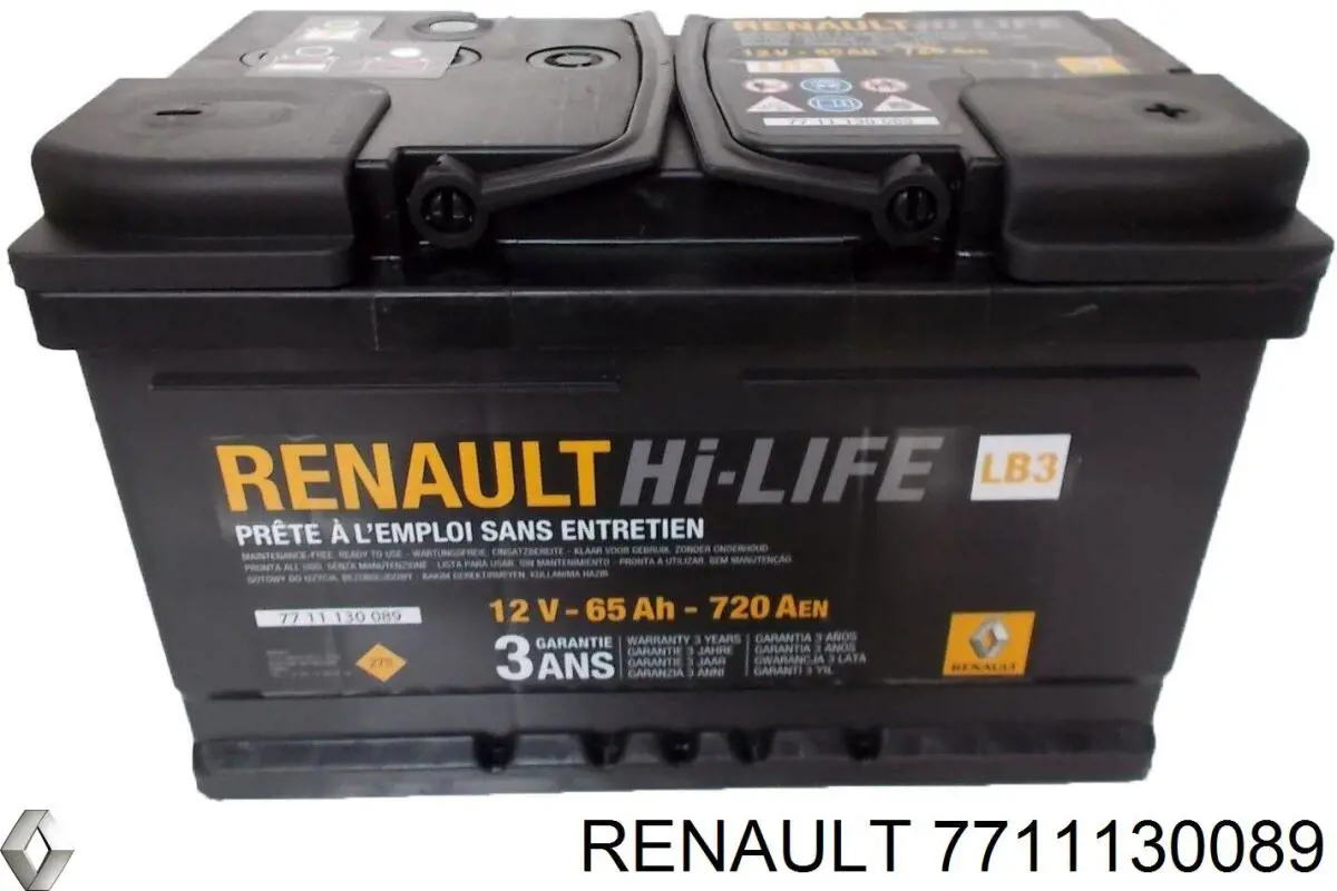 Аккумулятор Renault (RVI) 7711130089