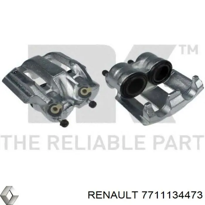 Суппорт тормозной передний правый 7711134473 Renault (RVI)