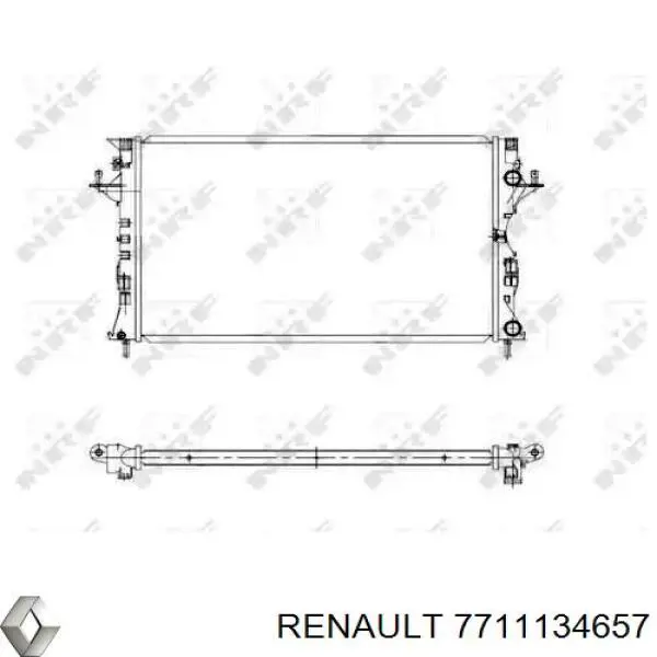 Radiador refrigeración del motor 7711134657 Renault (RVI)