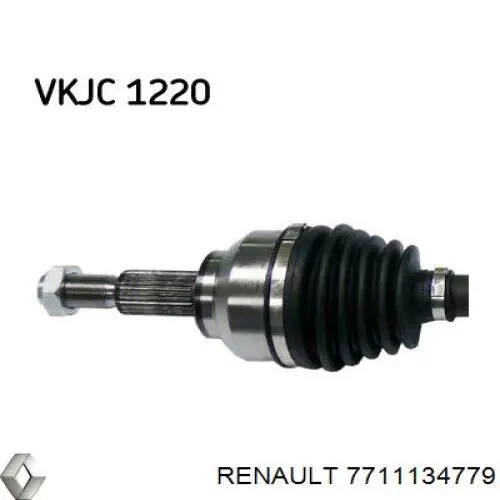 Полуось (привод) передняя левая 7711134779 Renault (RVI)