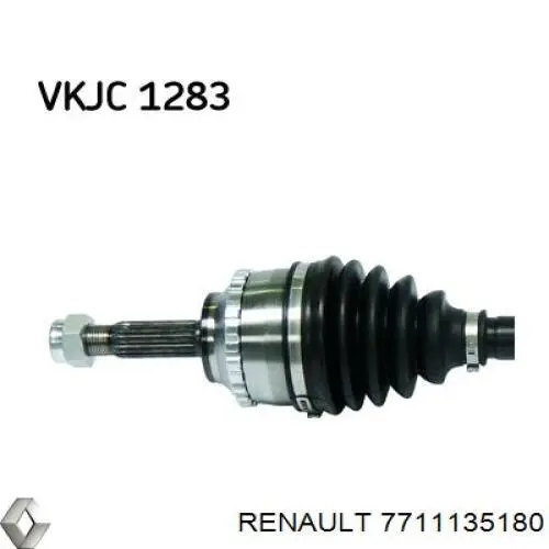 Полуось (привод) передняя левая 7711135180 Renault (RVI)