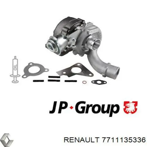 Turbocompresor 7711135336 Renault (RVI)