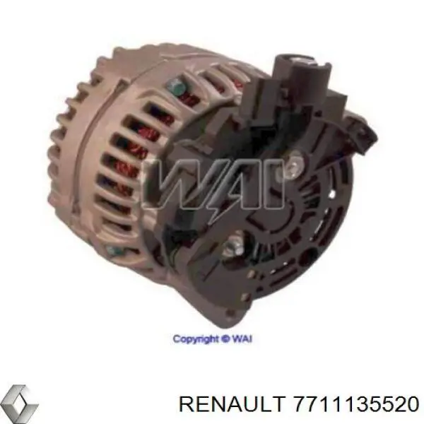 Автомобильный генератор Renault (RVI) 7711135520 цена, от 241.23 USD