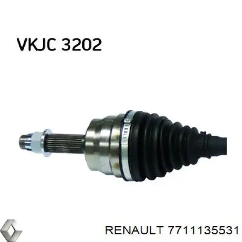 7711135531 Renault (RVI) полуось (привод передняя правая)