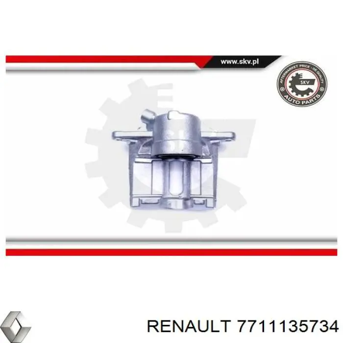Суппорт тормозной передний левый 7711135734 Renault (RVI)