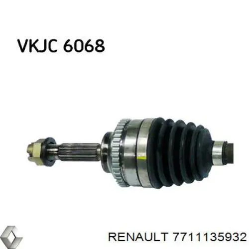 7711135932 Renault (RVI) Полуось передняя, правая