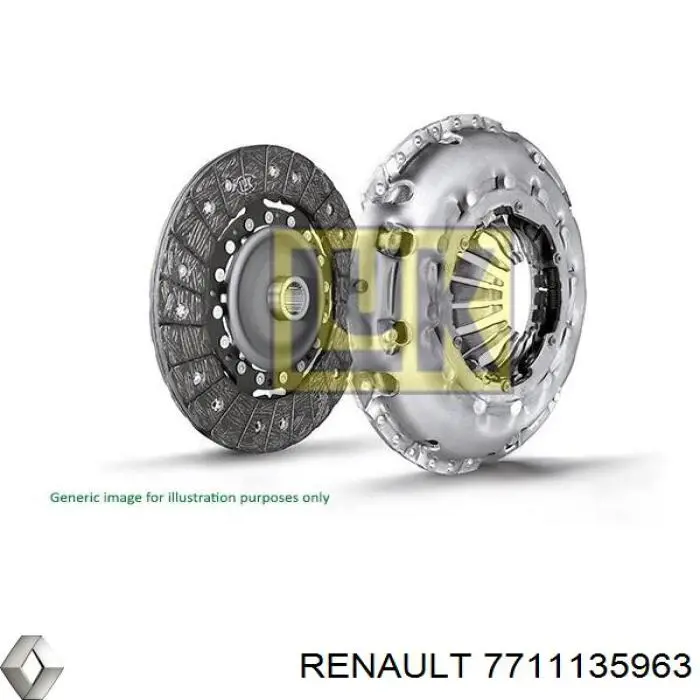 7711135963 Renault (RVI) kit de embraiagem (3 peças)