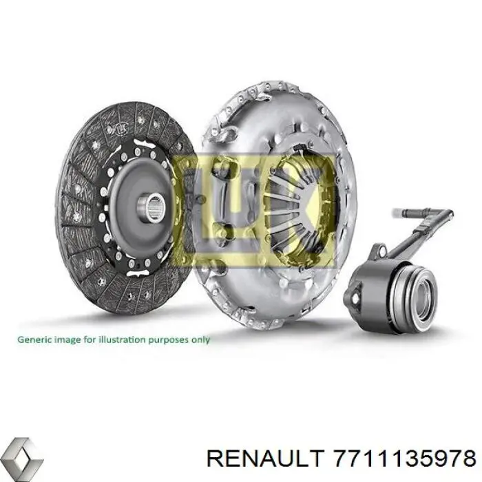 7711135978 Renault (RVI) kit de embraiagem (3 peças)