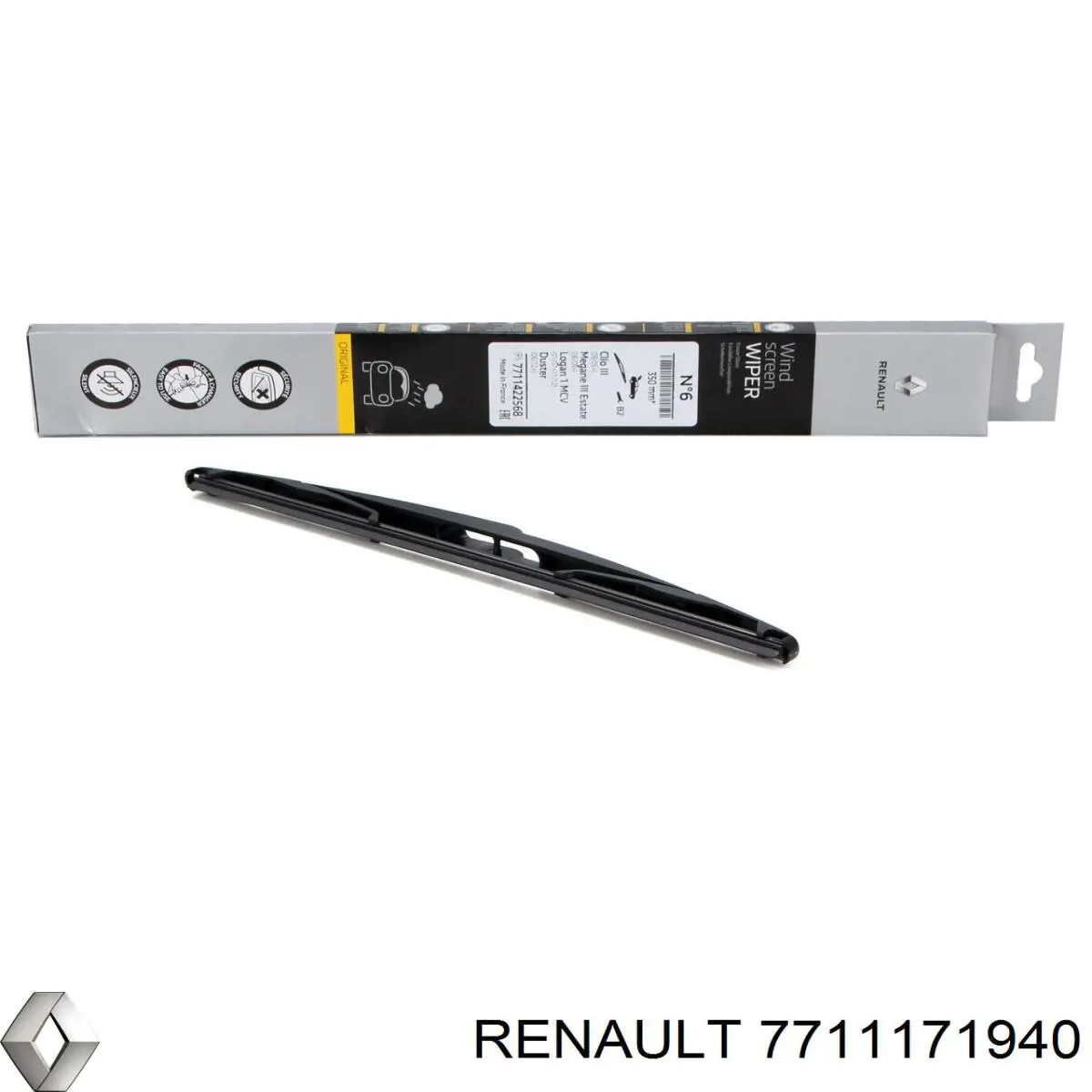 Купить 7711171940 Renault (RVI) Дворник стеклоочистителя задний