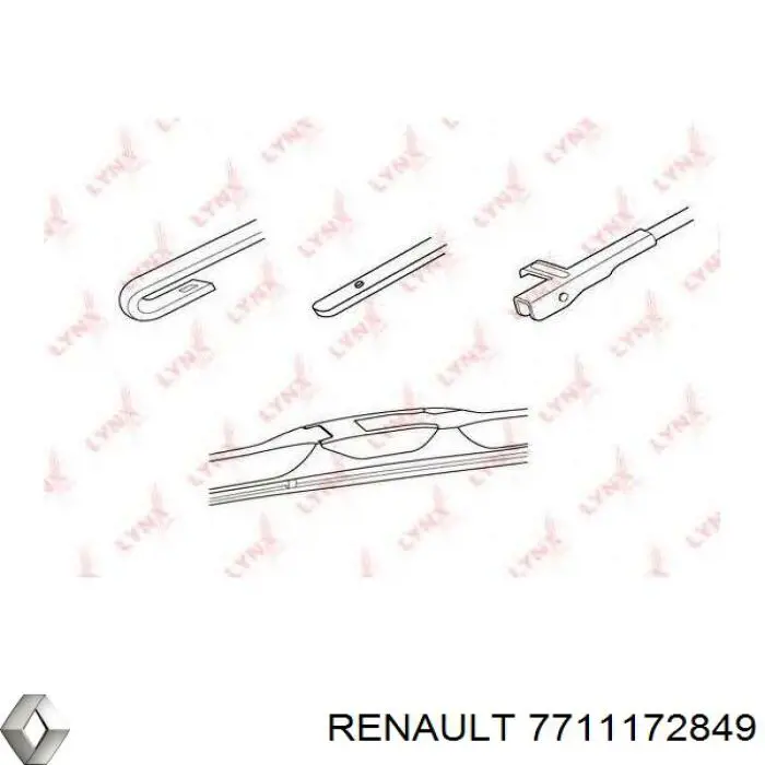 Купить 7711172849 Renault (RVI) Дворник стеклоочистителя задний