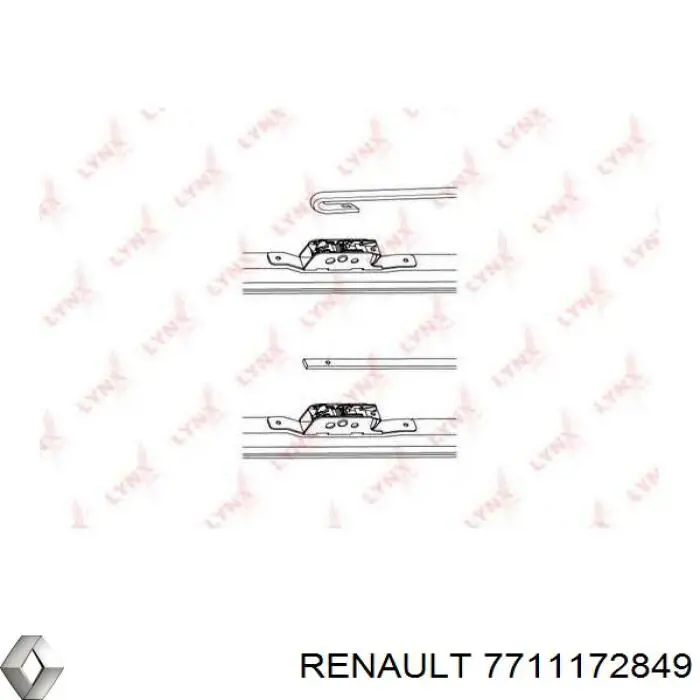 Дворник задний 7711172849 Renault (RVI)