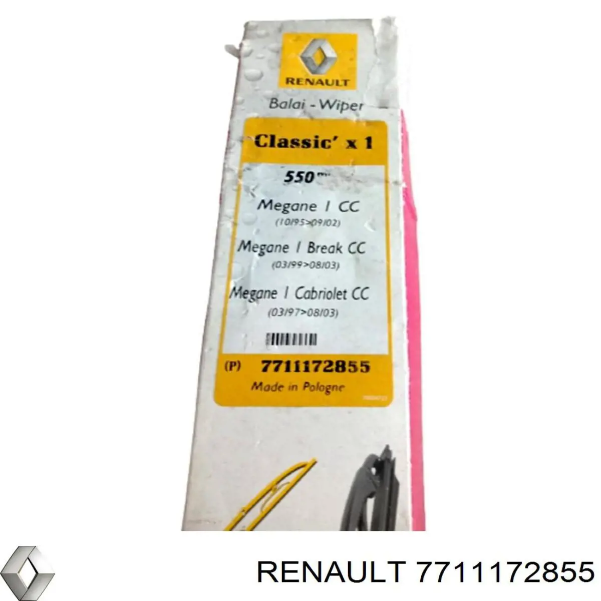 7711172855 Renault (RVI) щетка-дворник лобового стекла водительская