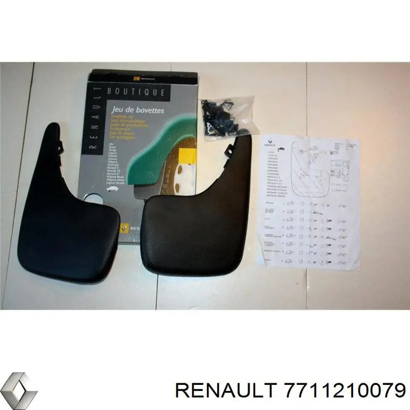 Брызговики передние, комплект на Renault Clio III 