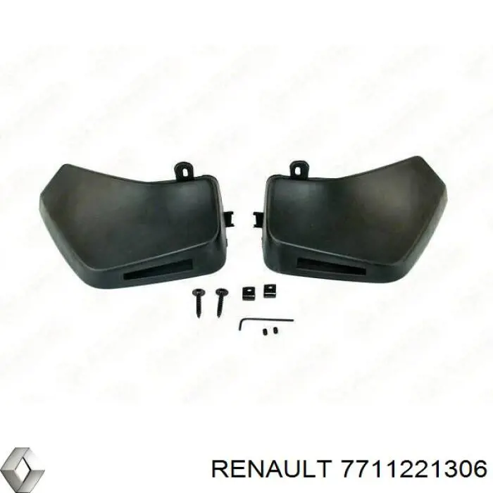 Брызговики задние, комплект на Renault Megane II 