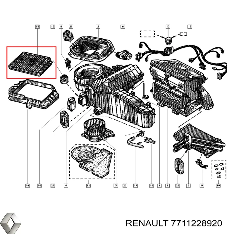 Фильтр салона 7711228920 Renault (RVI)