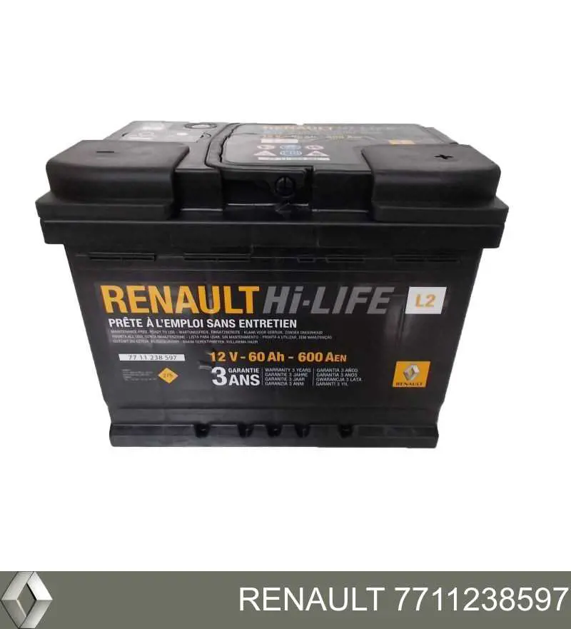 7711238597 Renault (RVI) bateria recarregável (pilha)