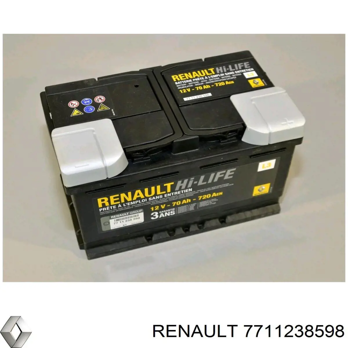 7711238598 RENAULT Batería original y equivalente