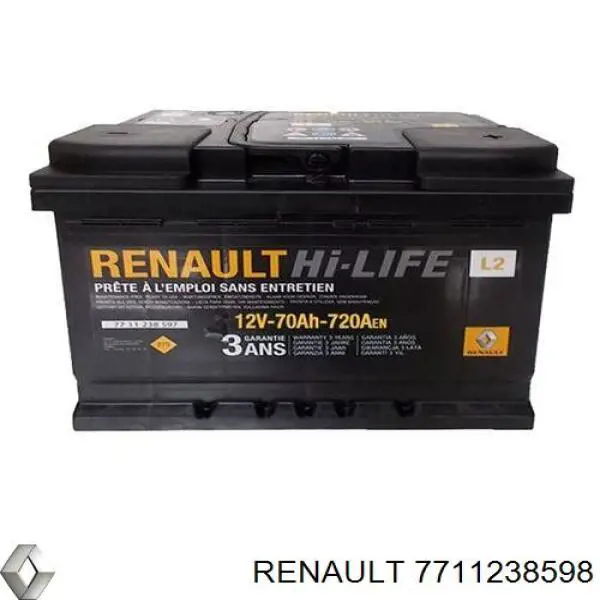 Аккумулятор автомобильный Renault (RVI) 7711238598 цена, от 101.39 USD