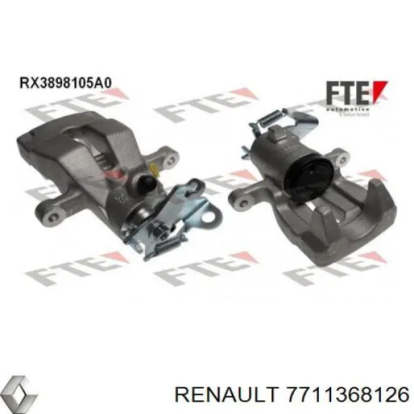 Суппорт тормозной задний левый 7711368126 Renault (RVI)