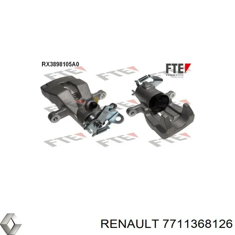 Pinza de freno trasera izquierda 7711368126 Renault (RVI)