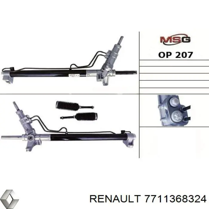 Рулевая рейка 7711368324 Renault (RVI)