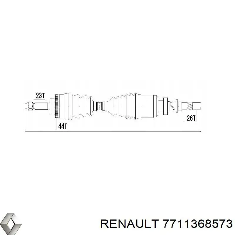 7711368573 Renault (RVI) полуось (привод передняя правая)