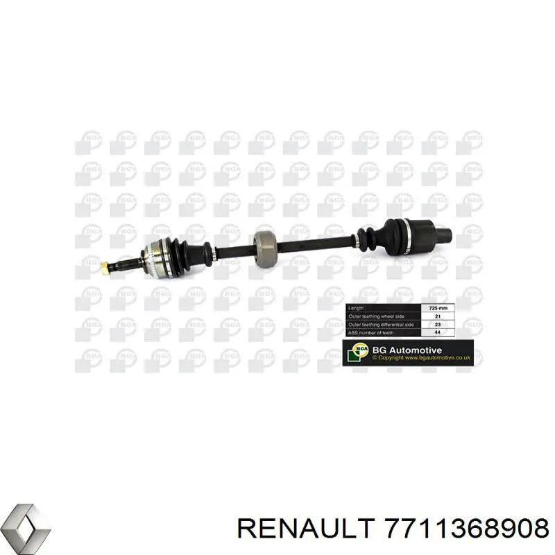 7711368908 Renault (RVI) Полуось передняя, правая