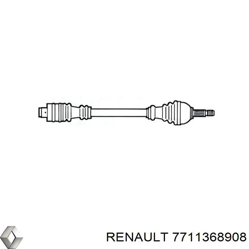 Привод передний правый Renault (RVI) 7711368908 цена, от 76.07 USD