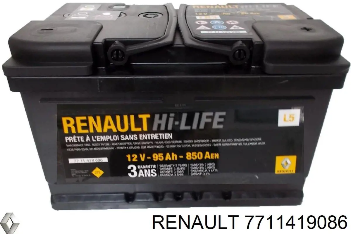 Compre 7711419086 Renault (RVI) Bateria recarregável (PILHA)