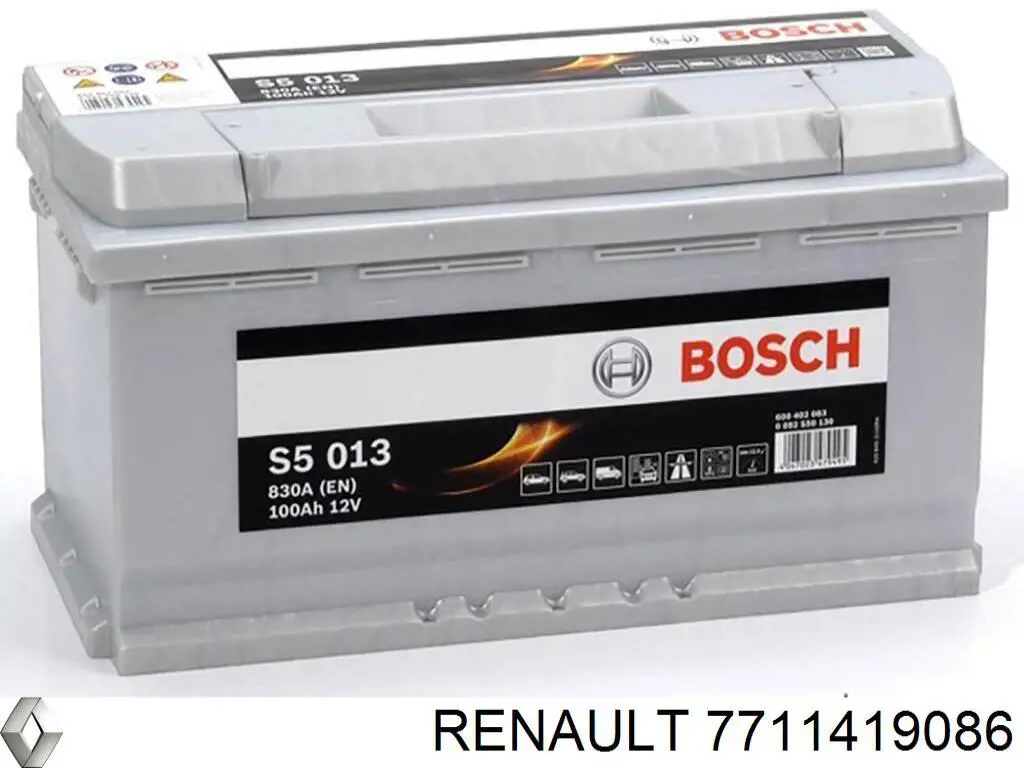 Bateria recarregável (PILHA) Renault (RVI) 7711419086