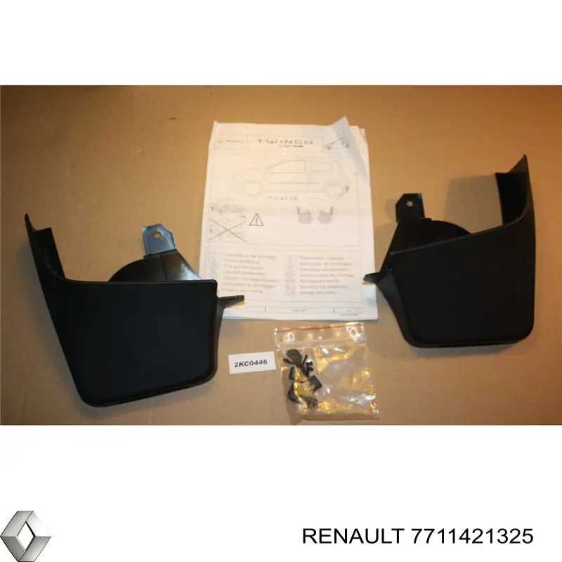 Брызговики задние, комплект на Renault Twingo II 
