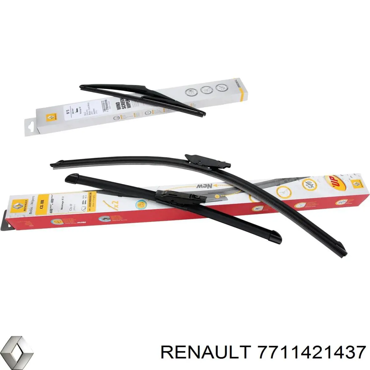 7711421437 Renault (RVI) щетка-дворник лобового стекла, комплект из 2 шт.