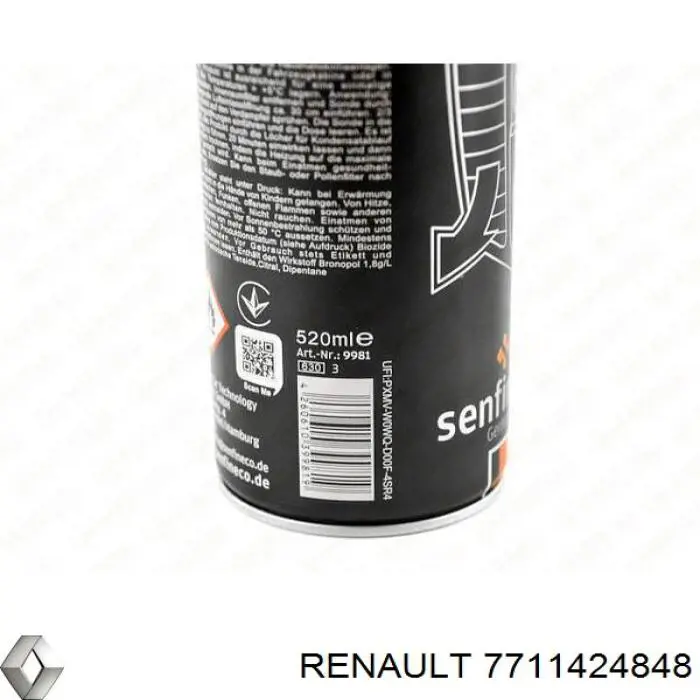 7711424848 Renault (RVI) Жидкость для очистки кондиционера