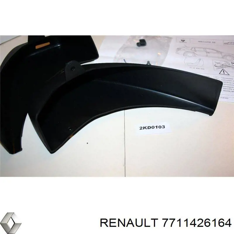 Брызговики задние, комплект Renault Megane 3 KZ0, KZ1