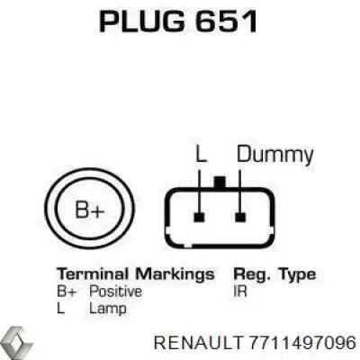 Автомобильный генератор Renault (RVI) 7711497096 цена, от 119.73 USD