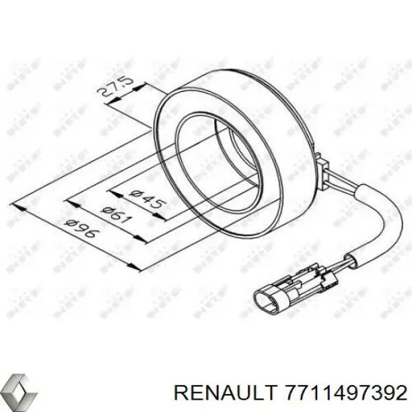 Компрессор системы кондиционирования Renault (RVI) 7711497392 цена, от 306.71 USD