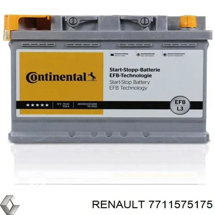 7711575175 Renault (RVI) Аккумуляторная батарея