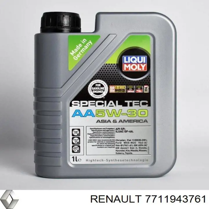 Масло моторное Renault (RVI) 7711943761