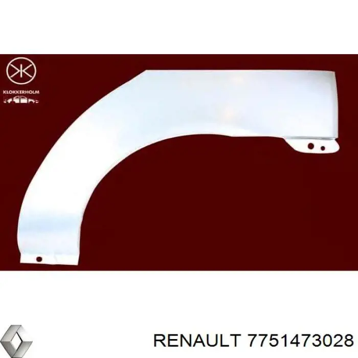 Крыло заднее правое 7751473028 Renault (RVI)